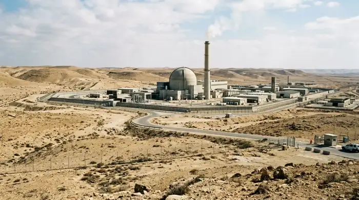 Le réacteur nucléaire de Dimona dans le désert du Néguev, cœur présumé du programme nucléaire israélien.