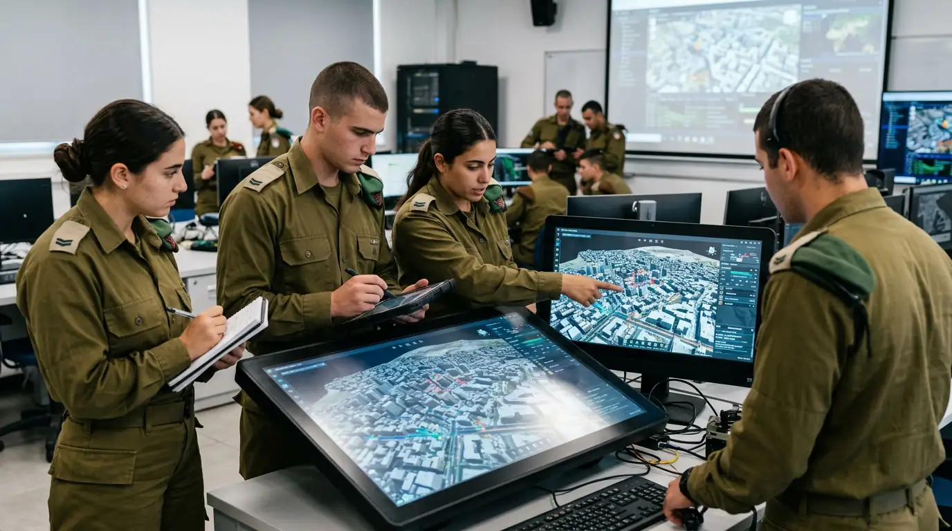 Des élèves-officiers israéliens en formation, illustrant l'approche académique et technologique de l'éducation militaire en Israël.