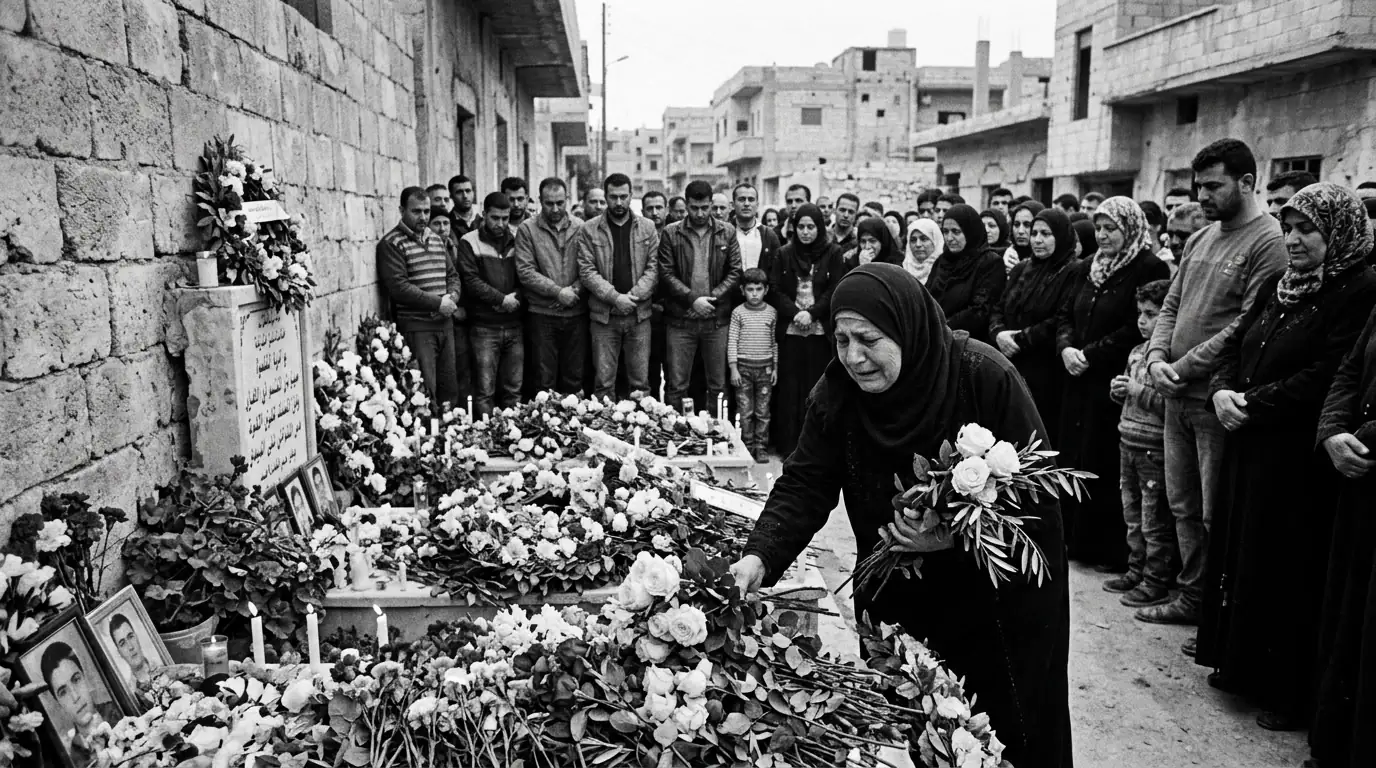 Hommage aux victimes de l'attaque chimique au sarin de la Ghouta, près de Damas, en août 2013.
